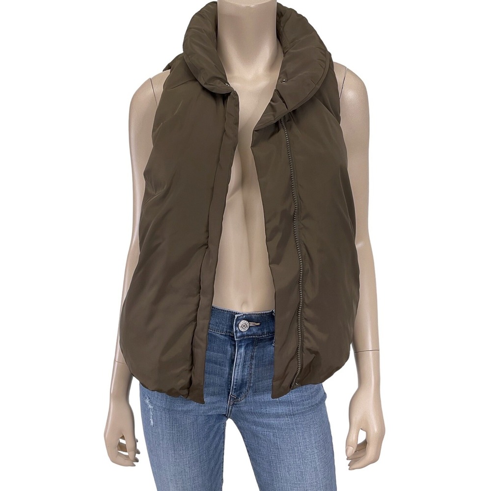 Gap Vest Womens Medium Brown Full Zip Sleeveless Puffer Jacket Gorpcore VTG - Picture 3 of 11